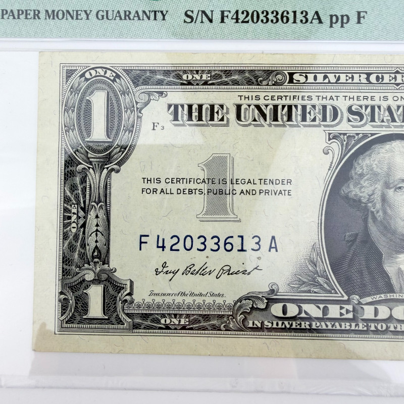 1957 $1 Silver Cert Fr. 1619 FA Block Priest/Anderson PMG 35 EPQ F42033613A