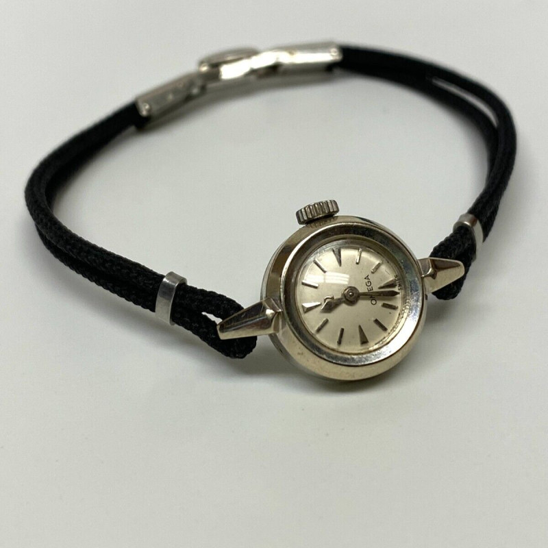 OMEGA Ladymatic Manual Wind Wristwatch, 14K Gold With initials W.L.S. OMEGA Ladymatic Manual Wind Wristwatch, 14K Gold With initials W.L.S.