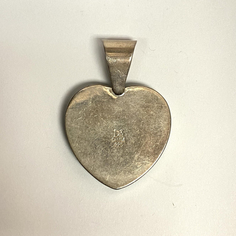 925 SS Heart Turquoise Center Stone Necklace Pendent Made in China 925 SS Heart Turquoise Center Stone Necklace Pendent Made in China