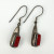 Sajen Cinnabar On Elongated Sterling Silver Drop Earrings Pierced