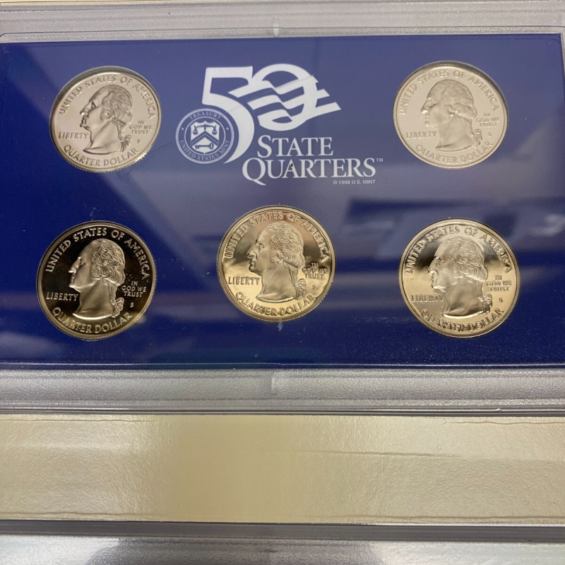 2000 United States Proof Set 10 Coins U.S. Mint San Francisco State Quarters