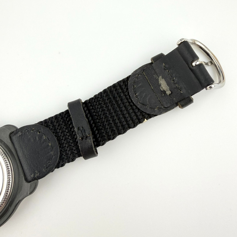 Mens Classic Victorinox Swiss Army 24-Hour Watch Black Bezel White Dial