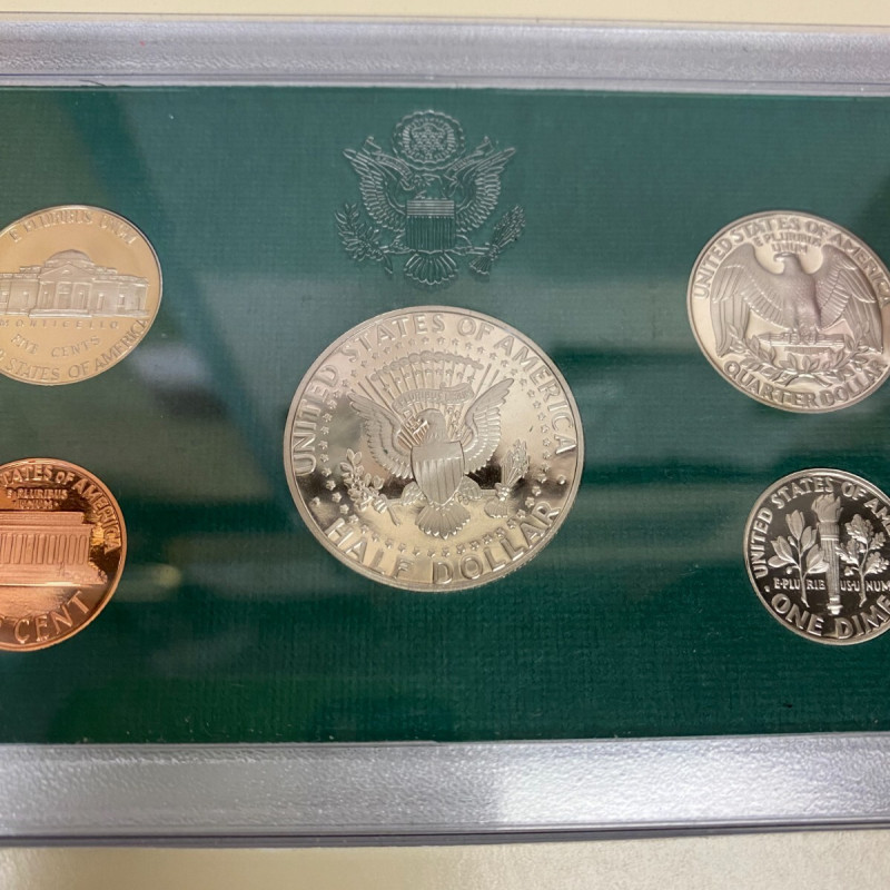 1998 US Mint Proof Set San Francisco Set Display Card W/Stamp Columbia’s Expo