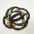Antique Japanese Tsuba - Iron Sword Guard with Gold Inlay - Pinecone Motif