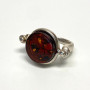 Ring 925 Silver Natural Honey Amber Size 6.25
