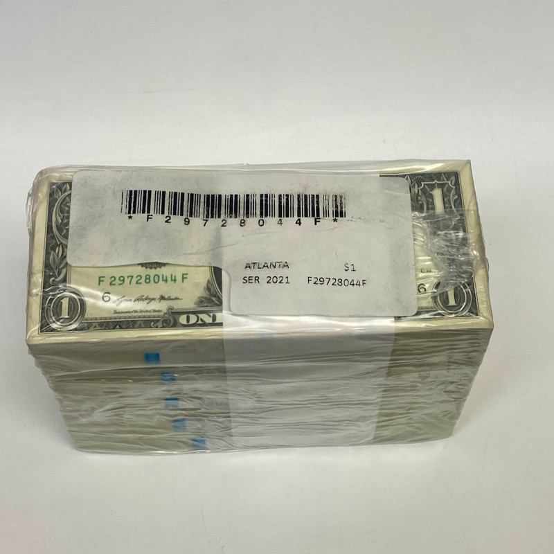 FULL BRICK (1000 $1 BILLS) 2021 UNCIRCULATED