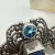 Rare Sarda Artisan Collection Of Bali Paraiba Silver Cuff Bracelet with Cross