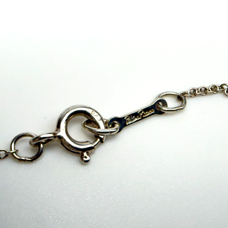 Tiffany & Co Sterling Silver Necklace Large Apple Elsa Peretti 16" Length Chain