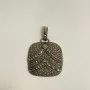 Antique Sterling Silver 925 Marcasite Square Pendant !!!!