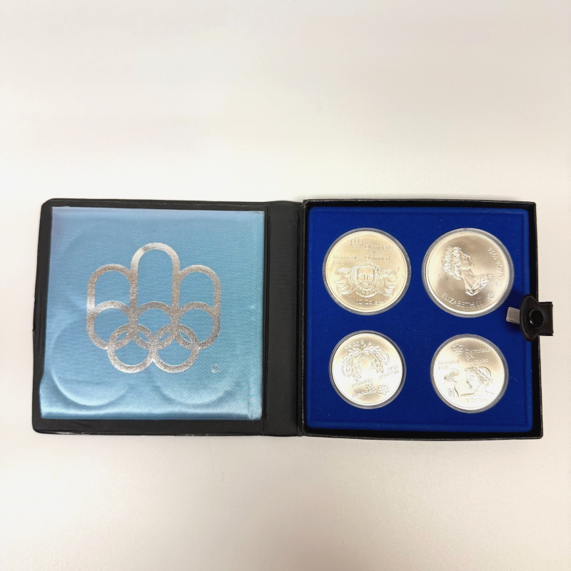 1976 Montreal Olympics Series II Olympic Motifs 4-Coin Sterling Silver Set Canad