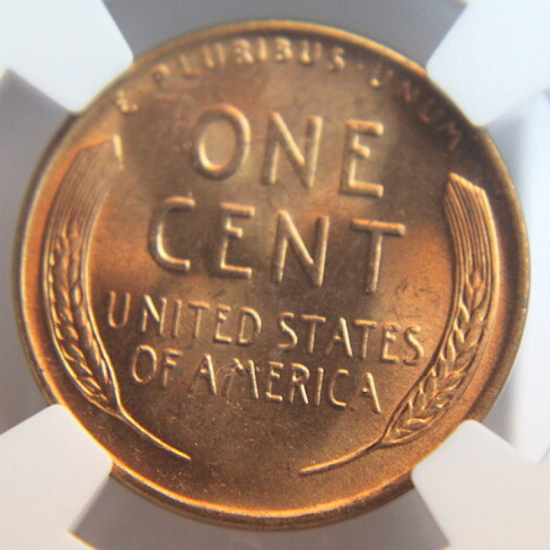 1953 D NGC 1C LINCOLN WHEAT PENNY MS 62 RD  1953 D NGC 1C LINCOLN WHEAT PENNY MS 62 RD