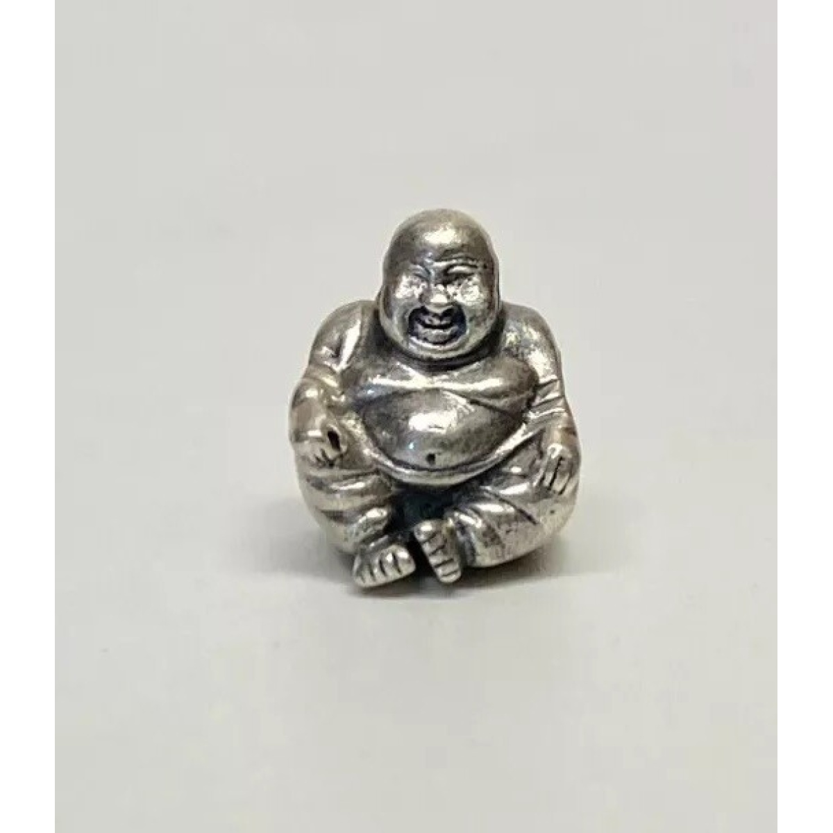Authentic PANDORA Sterling Silver SMILING BUDDHA Charm Bead 925 ALE Retired