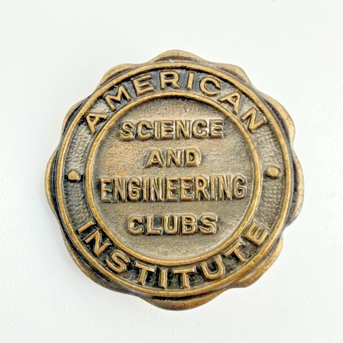Vintage 1940’s American Institute Science and Engineering Clubs Bronze Pin Vintage 1940’s American Institute Science and Engineering Clubs Bronze Pin