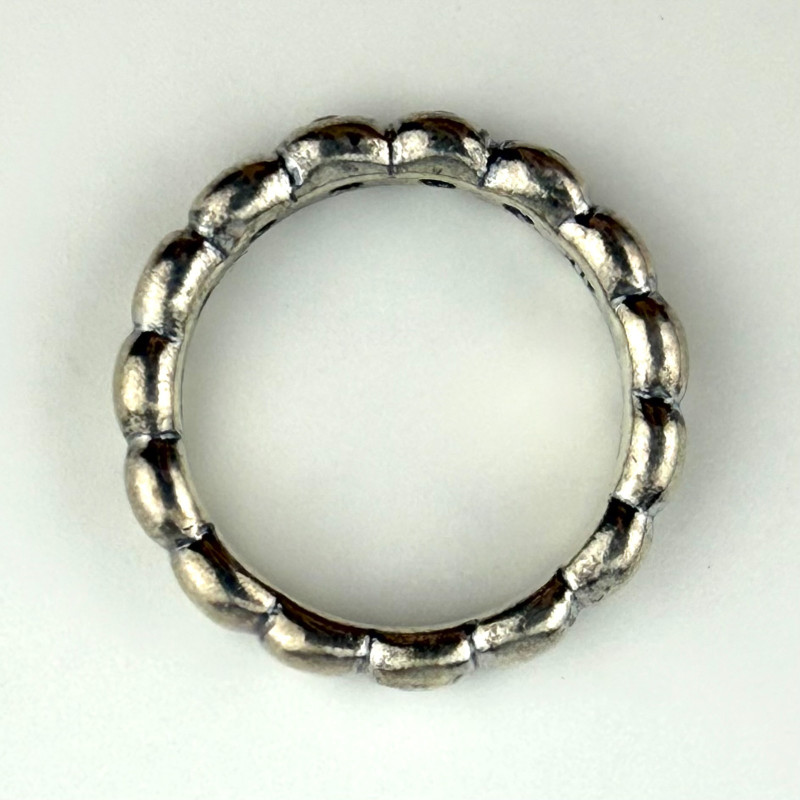 Pandora ALE Sterling Silver Hope CZ Stackable Band Ring Size 7.5