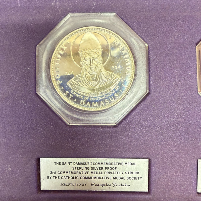 Catholic Commemorative Medal Society 6-Piece Sterling Silver Proof Popes Set