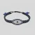925 Sterling Silver Rhodium Plated Evil Eye Blue Bracelet