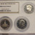 5- PIECE SILVER HALF DOLLAR SET BRILLANT PROOF 2 COINS ROTATED 