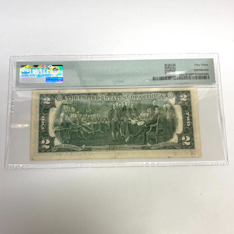 Fr 1935-B* (B* Block) $2 1976 FRN New York PMG 53 Fr 1935-B* (B* Block) $2 1976 FRN New York PMG 53