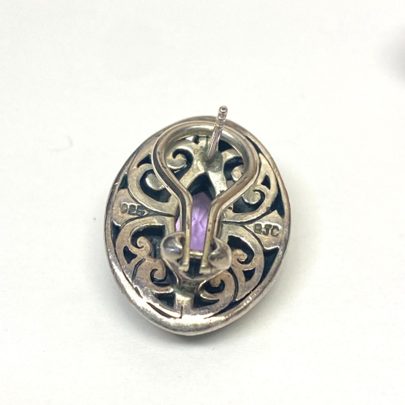 SAMUEL BENHAM BJS STERLING SILVER 18K GOLD EARRINGS RING SET LOT PURPLE SAMUEL BENHAM BJS STERLING SILVER 18K GOLD EARRINGS RING SET LOT PURPLE