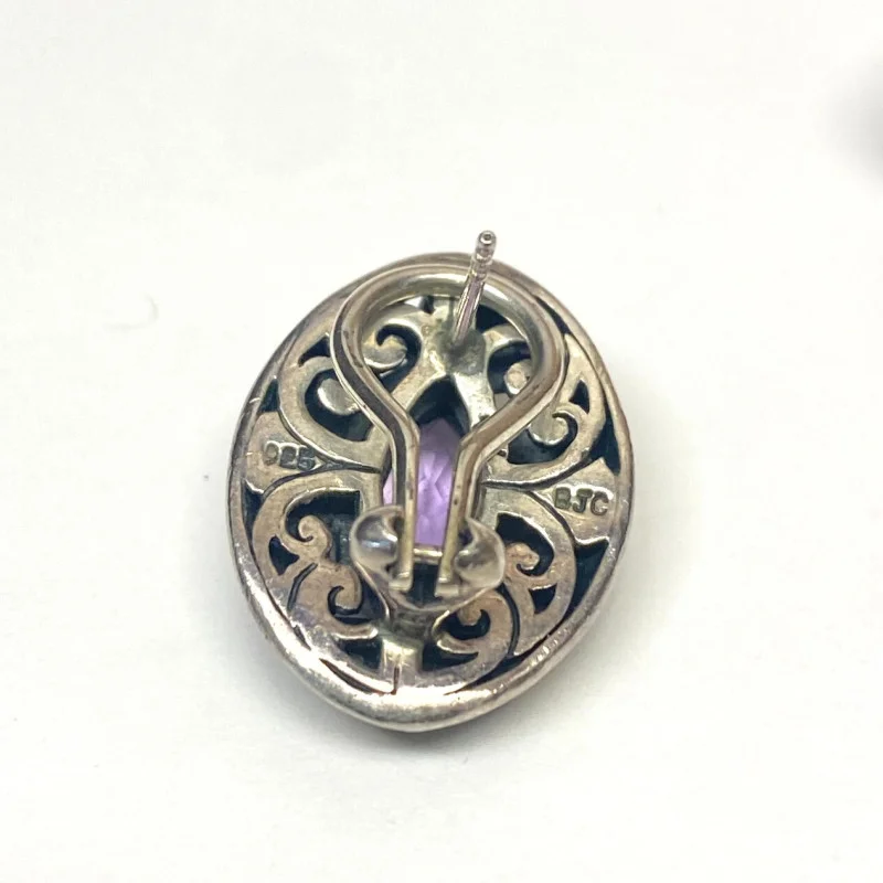 SAMUEL BENHAM BJS STERLING SILVER 18K GOLD EARRINGS RING SET LOT PURPLE