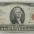 $2  Red Seal 1963  United States Note Dollar Bill