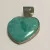 925 SS Heart Turquoise Center Stone Necklace Pendent Made in China