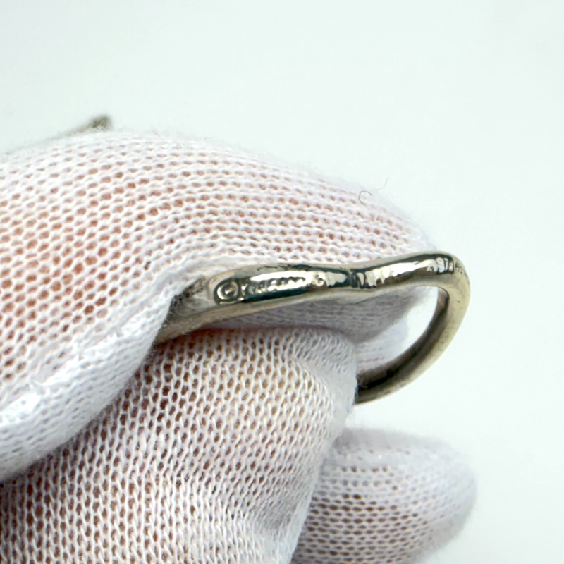 Tiffany & Co Sterling Silver Necklace Large Apple Elsa Peretti 16" Length Chain