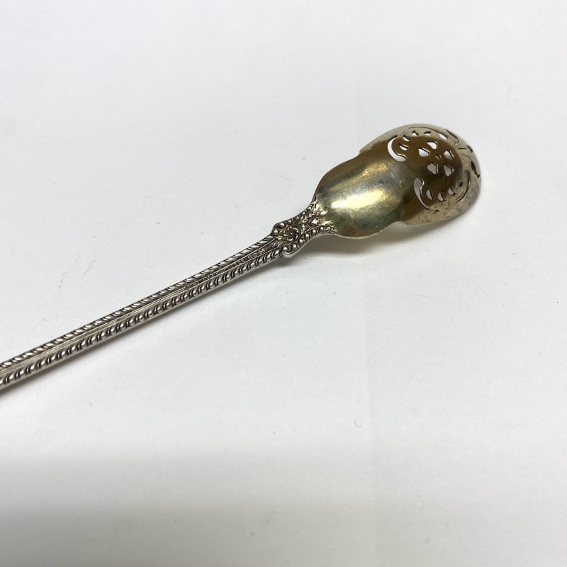 1899 Decorative Slotted Sterling Silver Serving 8 1/2 ''Spoon 1899 Decorative Slotted Sterling Silver Serving 8 1/2 ''Spoon