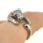 Vintage-Style Silver 925 Panther Ring – Pave CZ Stones, Size 7