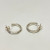 Authentic PANDORA 925 Organically Shaped 19 mm Hoop Earrings