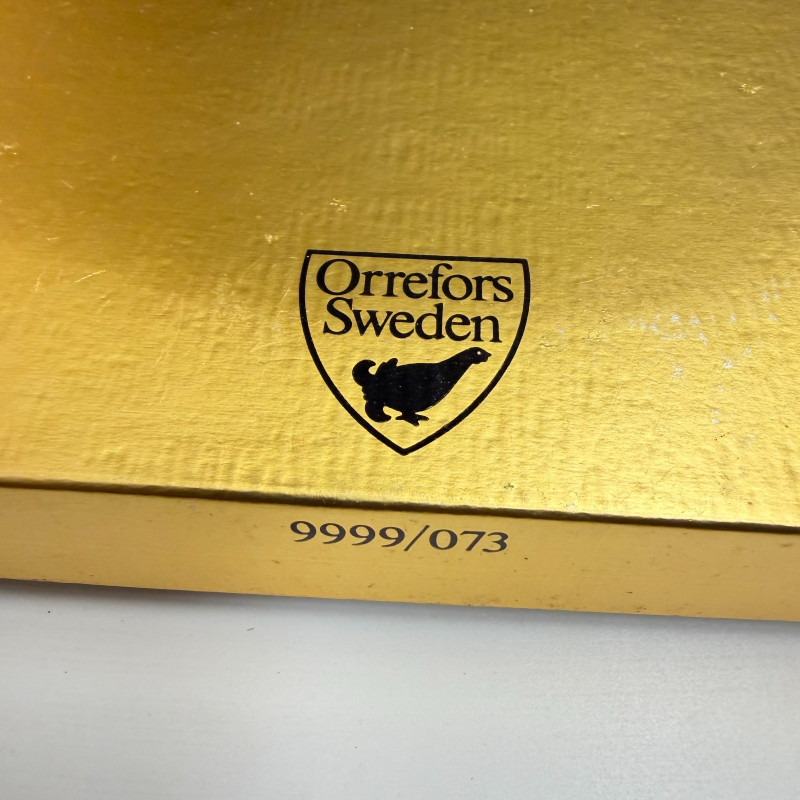 Vintage Orrefors Crystal Sweden Kölner Dom Limited Edition Plate 1973  w/ Box