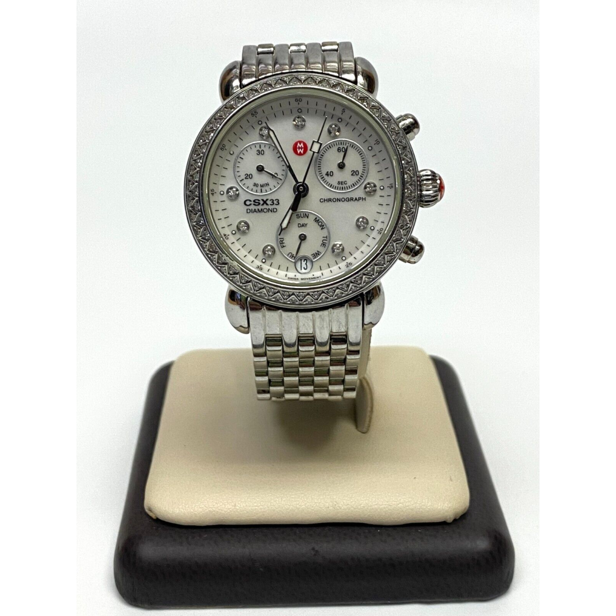 Michele CSX33 Diamond White Women's Watch - MW03S01A1046