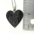 Vintage Sterling Silver 925 Large Black Onyx Heart Pendant necklace 18” KHR