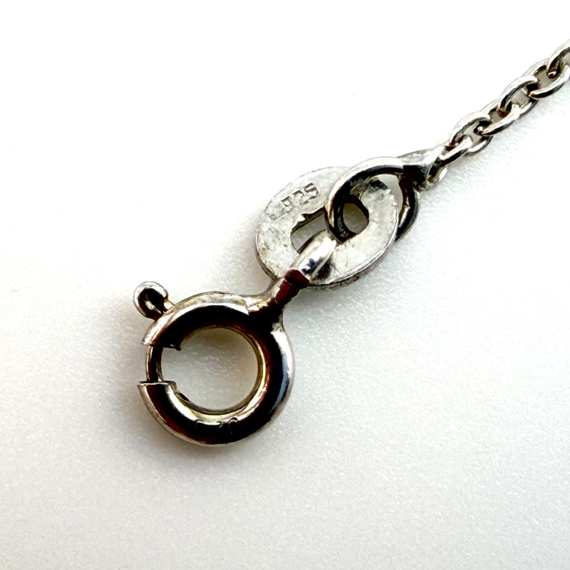 Handmade Sterling Silver 925 Teardrops Chrome Diopside Pendant necklace 17.5”