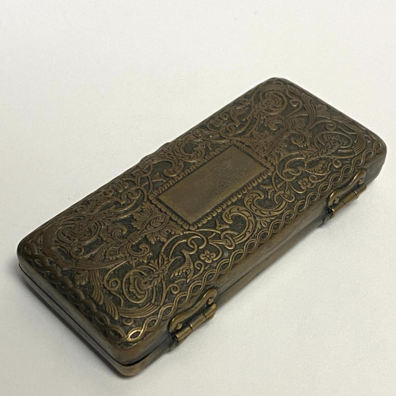 Vintage Gillette Pocket Edition Safety Razor Original Cases, John David Receipt Vintage Gillette Pocket Edition Safety Razor Original Cases, John David Receipt