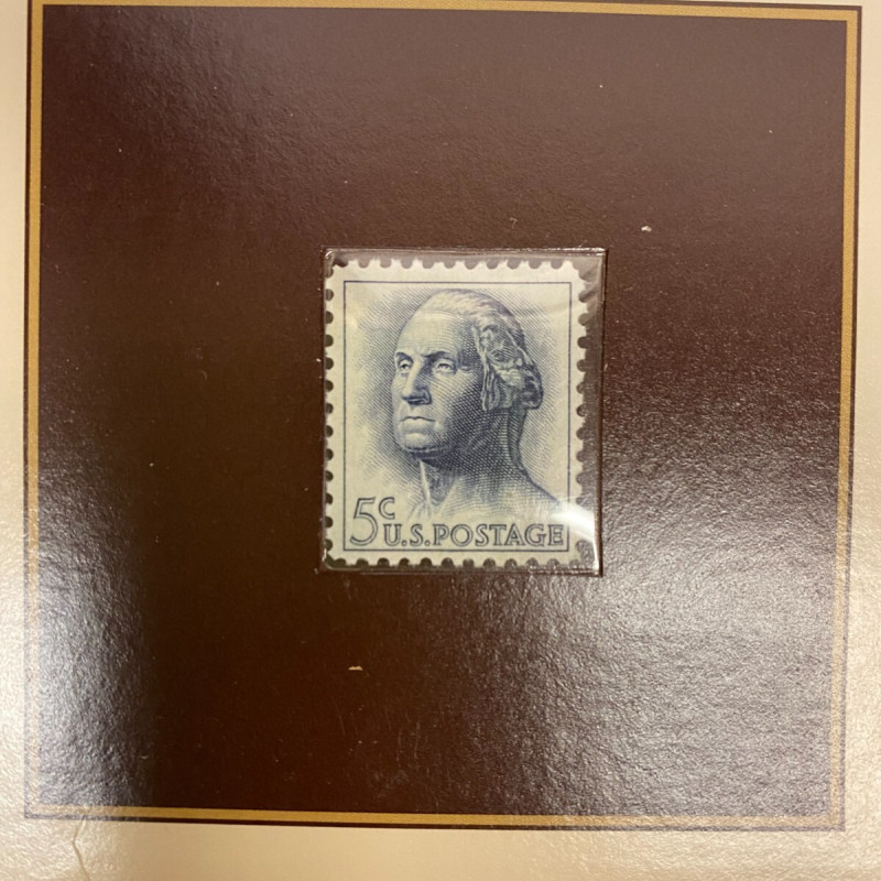 1993 Proof Set San Francisco Mint With 5 cent George Washington Stamp Display