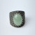 Beautiful Green Jade and Marcasite Sterling Silver Ring Sz 10