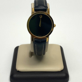 Movado 87.A1.832 Ladies Gold Tone Black Museum Dial Ladies Watch