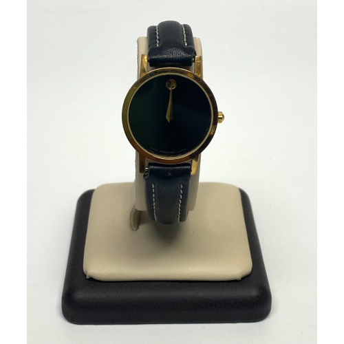 Movado 87.A1.832 Ladies Gold Tone Black Museum Dial Ladies Watch