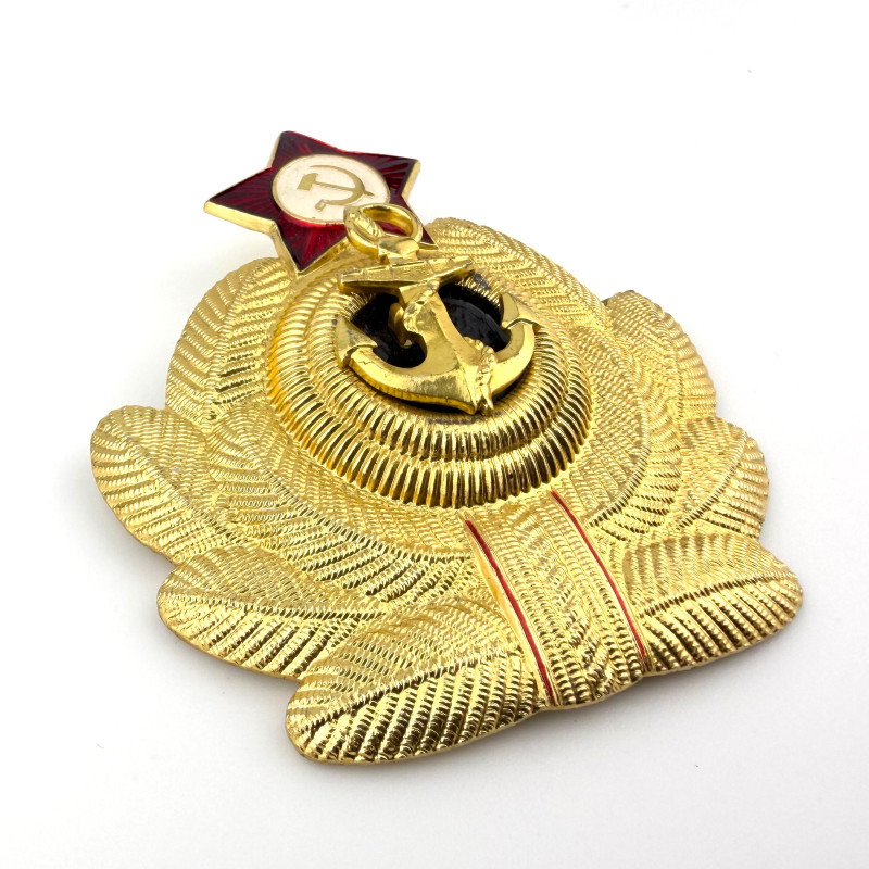 USSR Soviet Navy Fleet NAVAL OFFICER HAT cap BADGE “Crab” Original Cold War era