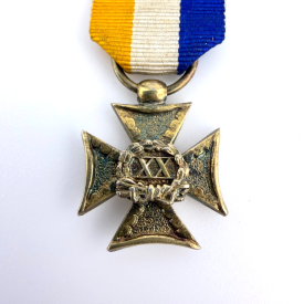 Netherlands Officers Military Long Service Cross 20 years silver gilt