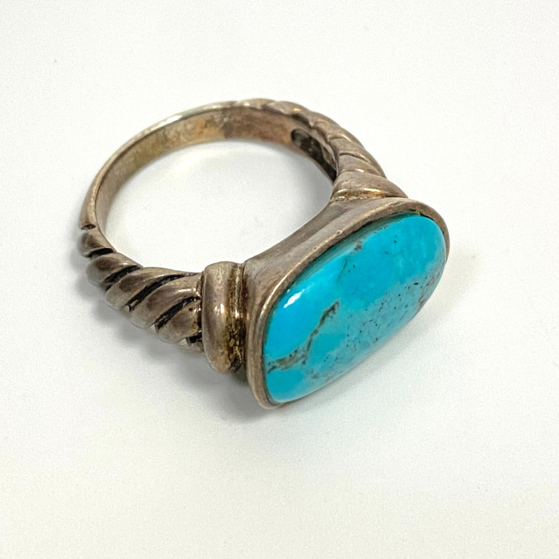 SX925 Thailand Turquoise Ring Size 9