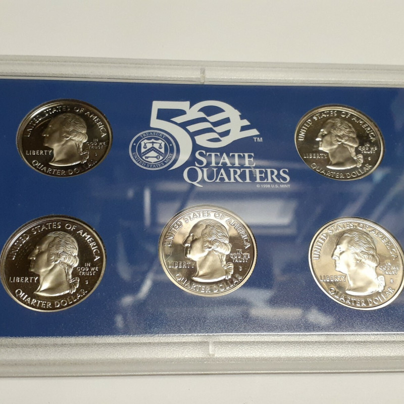 2005 50 STATE QUARTERS PROOF SET 5 COINS IN SET