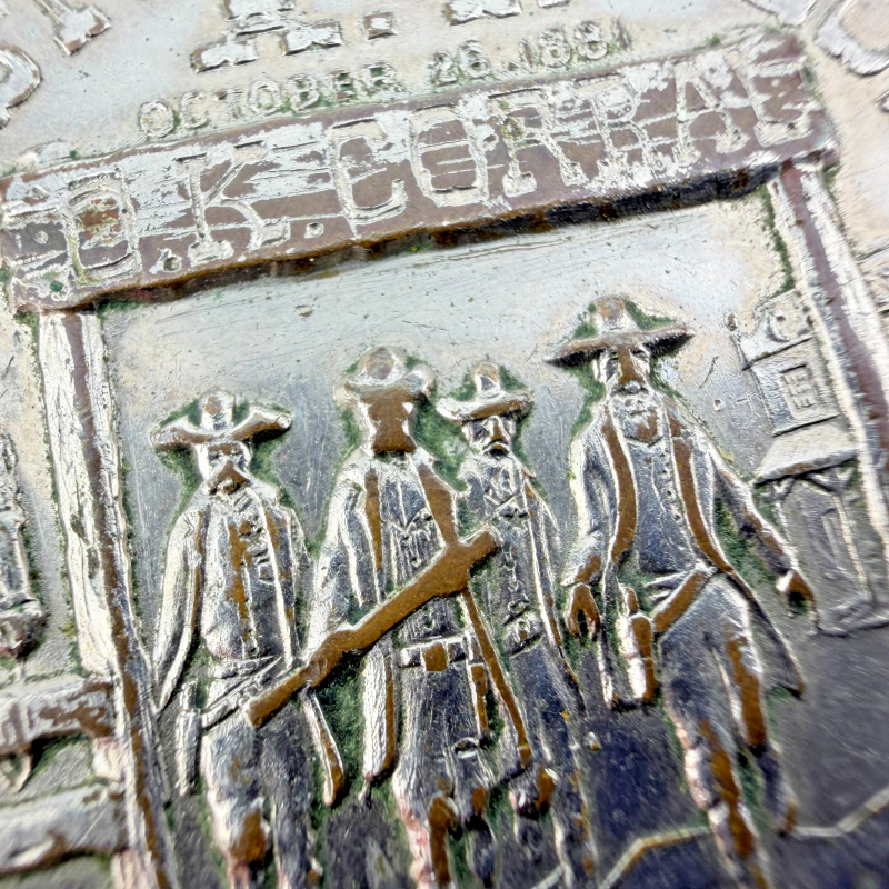 Tombstone Arizona 1971 Helldorado Days silver plated round medal coin