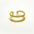 Yellow Gold Plated Double Band Cubic Zirconia .925 Silver Ring Sizes 8 Yellow Gold Plated Double Band Cubic Zirconia .925 Silver Ring Sizes 8
