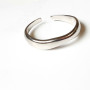 Shashi  Sterling Silver  Curvy Round Shaped Womans Ring Size 7