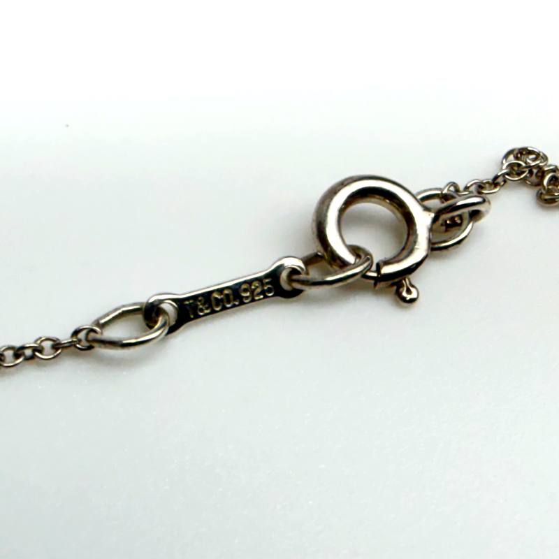 Tiffany & Co Sterling Silver Necklace Large Apple Elsa Peretti 16" Length Chain