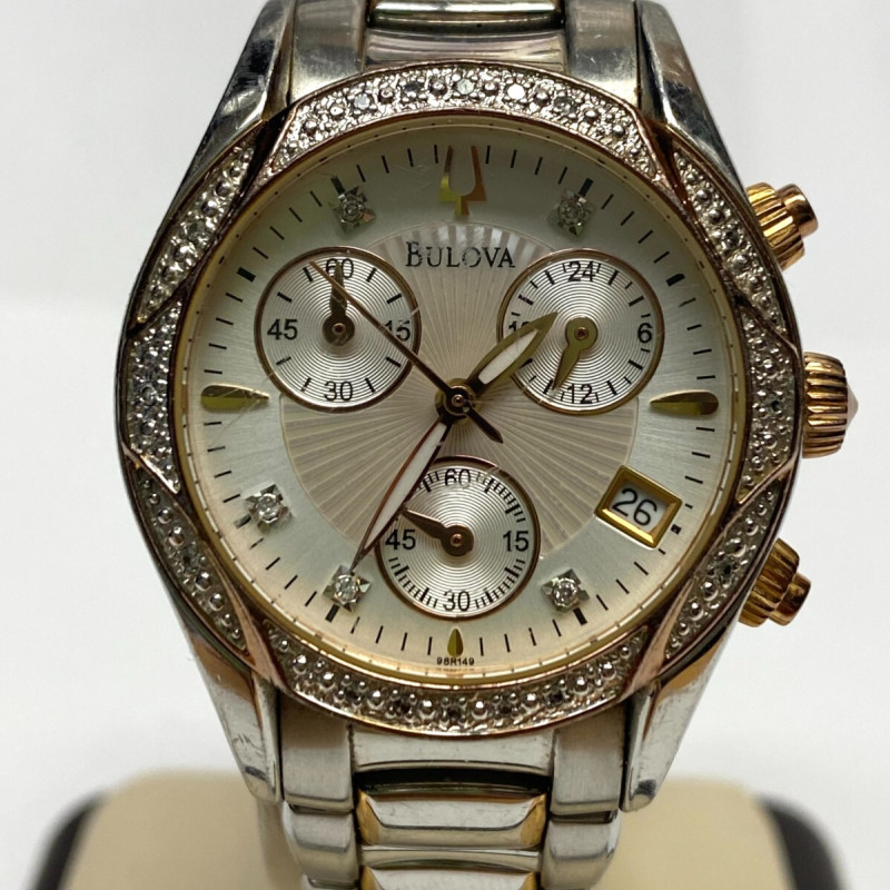 BULOVA DIAMOND WATCH, Wrist size 6.25 inches BULOVA DIAMOND WATCH, Wrist size 6.25 inches
