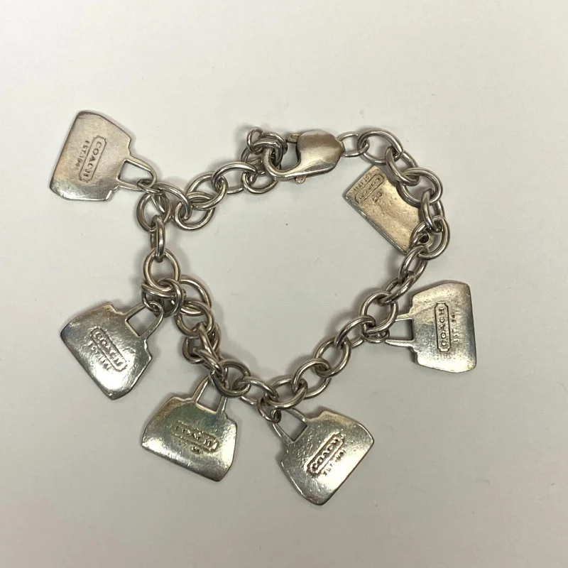 Coach EST. 1941 Sterling Silver Retired Purse Charm Bracelet