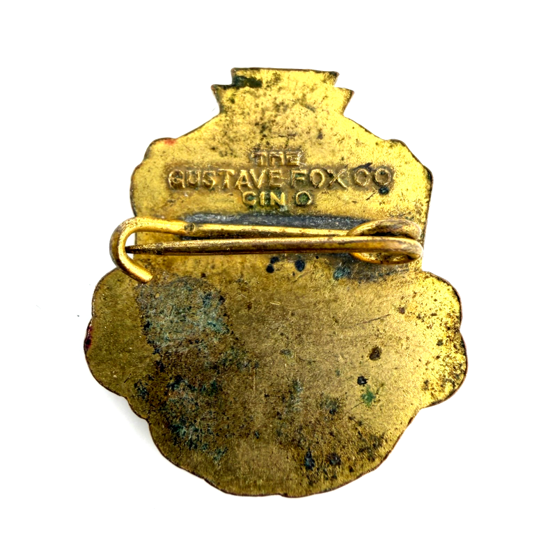 Vintage 1914 military pin M.S.T.A. Kalamazoo. Gustavo Fox Co.WWI MINI PIN.